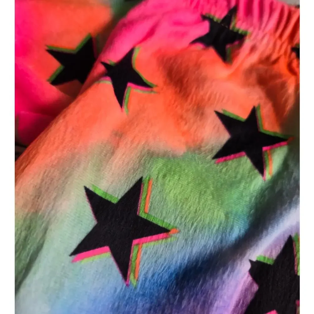 Children's Place PJ Rainbow and Star Ombre Cozy Fleece Pajama Set sz XS 4 New
